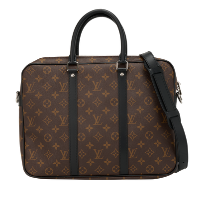 Porte Documents Voyage PM Briefcase, &pound;1,200, Handbags, Brown, Canvas, Front view